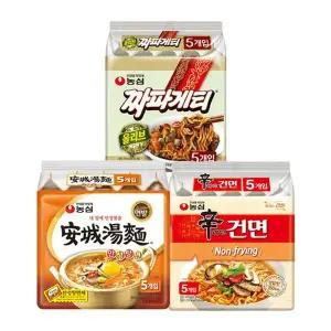 [NS홈쇼핑]신라면 건면 5입 + 안성탕면 5입 + 짜파게티 5입e[35936372]