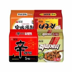 [NS홈쇼핑]신라면 10봉 + 안성탕면 10봉 + 너구리 10봉 + 짜파게티 10봉e[35936377]
