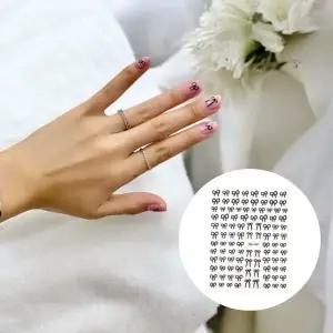 [골드스마일]리본 블랙 네일스티커 리본네일스티커