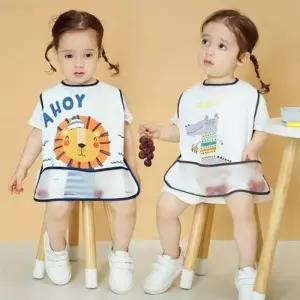 유치원방수턱받이 반투명포켓 민소매아동방수턱받이랜덤2개(M-XL)204684