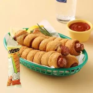 푸딩팩토리 빵소빵소 회오리 핫도그 90g 렌지용 낱개포장 쏘팡 패스츄리핫도그