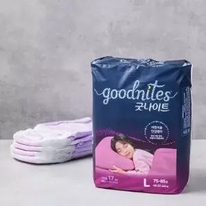 굿나이트 여아 어린이용 안심 팬티 대형 17매 1팩 GST