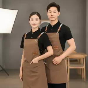 방수 캔버스 작업용 앞치마 바리스타 카페 공방 주방 조리복