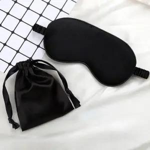 [셀러허브]MZ_실크 암막 수면 안대 눈가리개 파우치 세트 RD-10429 (S23526601)