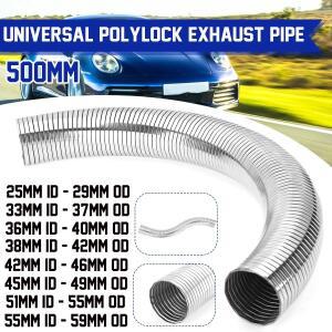 500mm 범용 유연한 Polylock 배기 파이프 벤트 호스 고속 수리 튜브 스테인레스 스틸 DIY 연기