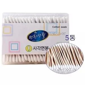 MZPJ이라이프면봉사각 5통 면봉 목욕용품 화장면봉