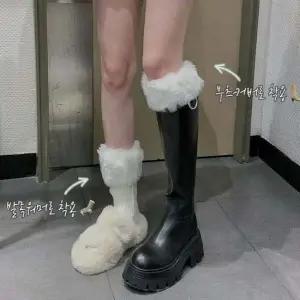 부츠 여성 레이어드 발목토시 방한 레그워머 퍼