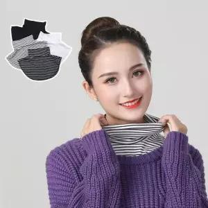 [룽스_62]여성 목 보호 목폴라 페이크 레이어드 베이직