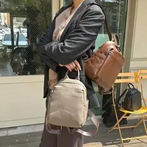 [다잇템]여자 사계절 소가죽 데일리 미니 백팩
