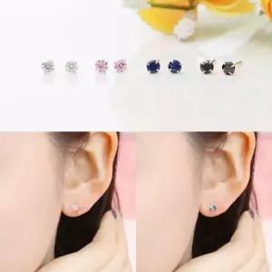 [룽스_62]14K 3mm 예쁜귀걸이 큐빅 금 귀걸이 4종 택1