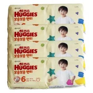 하기스 2022 보송보송 기저귀 6단계 팬티형 40매 4개 / JJ몰