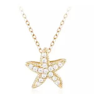 [룽스_62]불가사리 금펜던트 큐빅 금 목걸이 펜던트 14K
