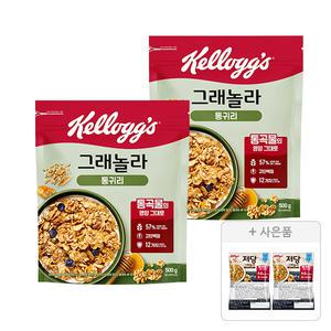 켈로그 통귀리그래놀라 500g, 2개+증정(저당 그래놀라 40g, 2개)