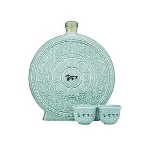 솔송주 와당 도자기 700ml+잔2개 13도