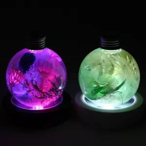 누름식 하바리움 LED 무드등 컵받침
