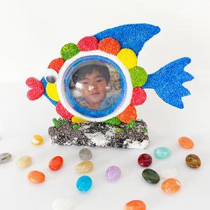 [오피스스쿨] 무지개 물고기 액자 만들기 1인세트 만들기 꾸미기 diy