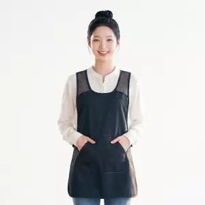 DLA44 여름 망사 메쉬 주방 서빙 원피스형 앞치마