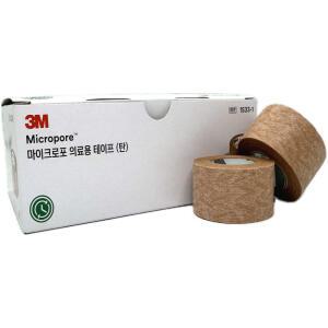 3M 의료용테이프 종이반창고 마이크로포 살색 1533-1 12개입