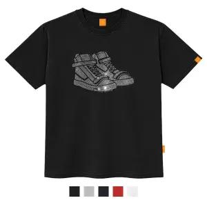 [엘라모] 큐빅힐탑 반팔 티셔츠 남녀공용 빅사이즈 S~4XL