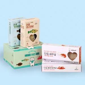 배마마 수산물 세트 생선 큐브 재료 토핑 죽