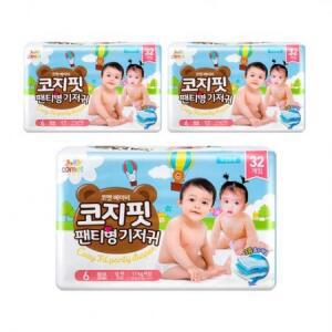 코멧 베이비 코지핏 팬티형 기저귀 남여공용, 6단계, 96매 one option