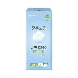 좋은느낌 순면프레쉬 팬티라이너 일반 75매, 1개