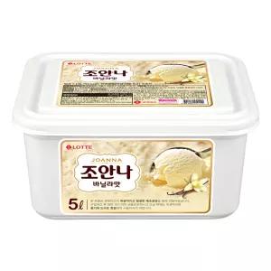[슈팅냉동] 롯데웰푸드 조안나 바닐라, 5L
