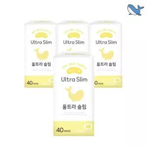 [알뜰기획] 춤추는고래 대용량 슬림 팬티라이너 40P X 4팩 /160매