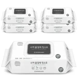 삼정크린마스터 습식 수퍼 물걸레 청소포 대형 (5팩) 39X20cm 삼정 두꺼운 물걸레청소포 0947