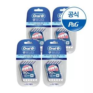 오랄비 치간칫솔 L자형 18개입 4개