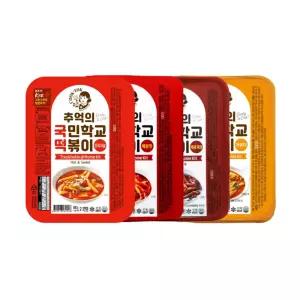 추억의 국민학교 떡볶이 4팩_오리지널1+매운맛1+매콤짜장1+라볶이1