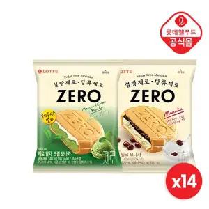 [NS홈쇼핑][롯데] ZERO 모나카 14개 (말차 7, 밀크 7)[35093185]