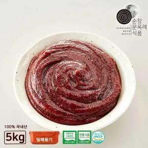 [순창 문옥례 식품]전통 찹쌀 고추장 5kg 밀폐용기 100%국내산
