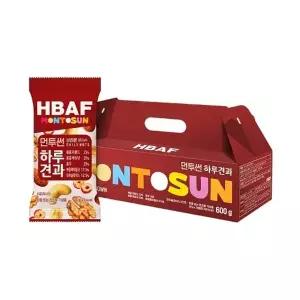 HBAF 먼투썬 하루견과 선물세트 브라운 20g 30개 x 2세트