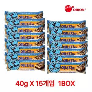 오리온 닥터유 에너지바 40g 15개입/식사대용/견과류바/운동전후/수험생/직장인간식/탕비실/개별포장/초콜릿바/1박스