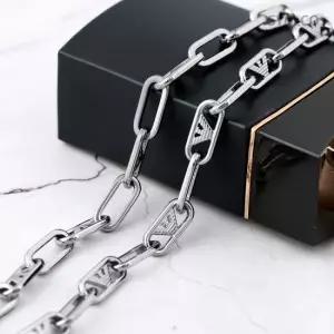 엠포리오아르마니 알마니 EGS3248 독수리 엠블럼 실버 톤 멀티 로고 체인 남자 스틸 목걸이 d