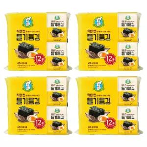 지도표 성경김 들기름 식탁김 4g 12봉 x 4개 (총 48봉)