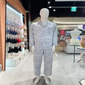 [스타필드고양] 비비안 면 100% 고급 플라워 나염 남성 파자마 세트(MP8834A)