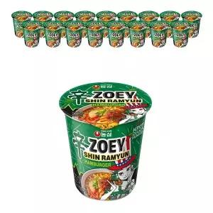 [소비기한 임박] 농심 신라면 햄버거 컵(조이) 65g, 6입, 3개 (총 18개)