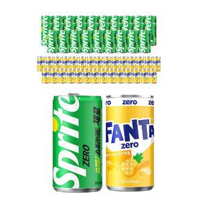 스프라이트 제로 190ml, 30개 + 환타 제로 파인, 190ml, 30개