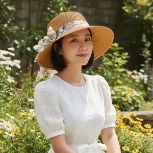 루타미 로지 플로럴 리본 스트로햇