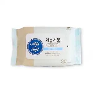 물티슈 하늘선물물티슈30매 리필 휴대용 소형 파우치형 아기 유아 판촉 홍보