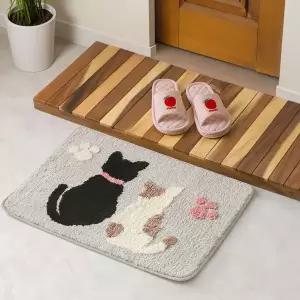 도톰한 워셔블 러그 카페트 고양이 발매트 40x60 2종 빨아쓰는매트