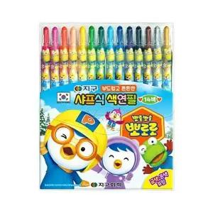 [골드스마일]지구화학 샤프식색연필 뽀로로 14색 (12개입) 초등용 필기구