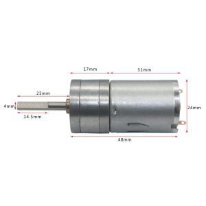 25GA370 DC 기어드 모터 12V 6V24V 저속 정방향 및 역방향 고 토크 긴 샤프트 L25mm JGA25-3700