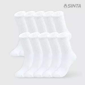 신다삭스 스포츠 여성 베이직 장목 화이트 S 10팩