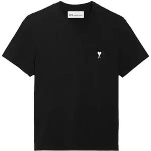 [아미](당일) 26SS 아미 화이트 하트 로고 블랙 여성 반팔 티셔츠 FTS347 724 045