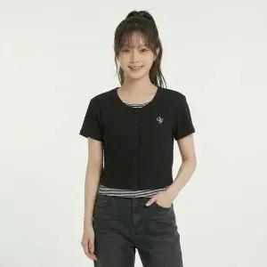 [보리보리/행텐 틴즈]행텐틴즈 여아 골지 레이어드 반팔 티셔츠_100(14570-131-408-05)