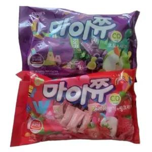크라운 마이쮸 딸기핑크리치 720g1개  포도사과 720g 1개 믹스 대용량 츄잉캔디 비타