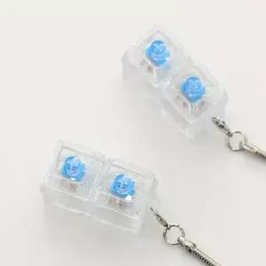 2구 키캡키링 만들기 키보드 클리커 led 투명 B3